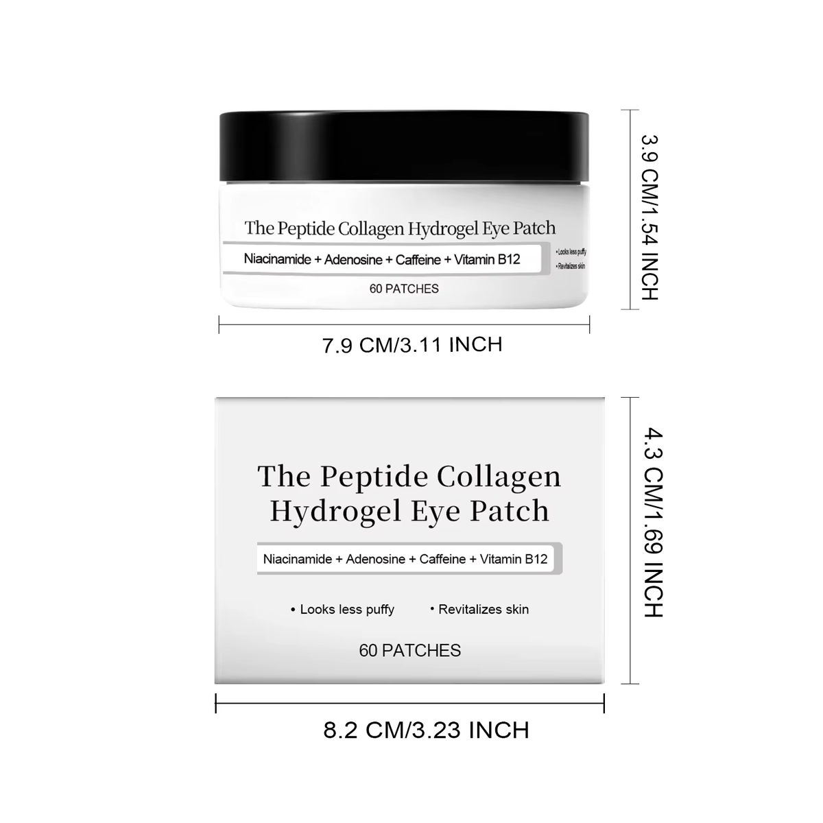 Peptide Collagen Hydrogel Eye Patch Reduce Wrinkles Dark Circles with Copper Peptide Niacinamide Firming Hydrating Gel Eye Pads