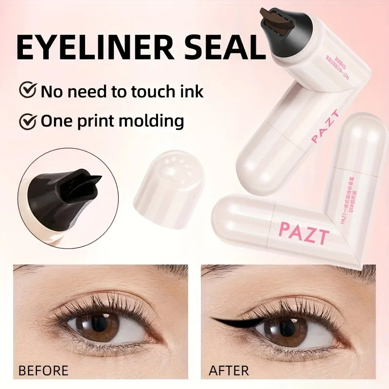 Rotating Eyeliner Stamp Pen, Long-Lasting Waterproof & Sweat-Proof,One-Touch Application,Ideal for Beginners,Perfect for Daily