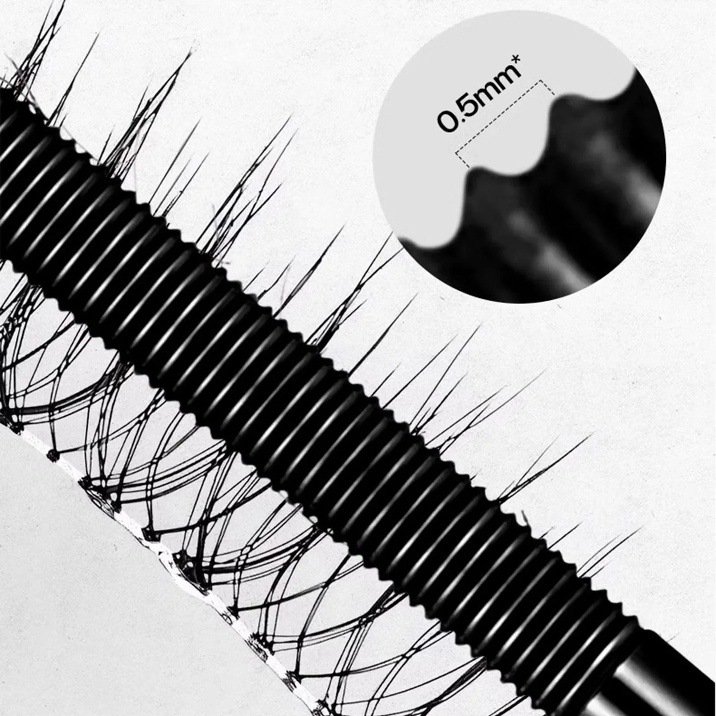 Waterproof Metallic Tube Mascara Black Silk Fiber Long Curling Non-Clumping Eyelash Extensions Spiral Makeup for Eyes