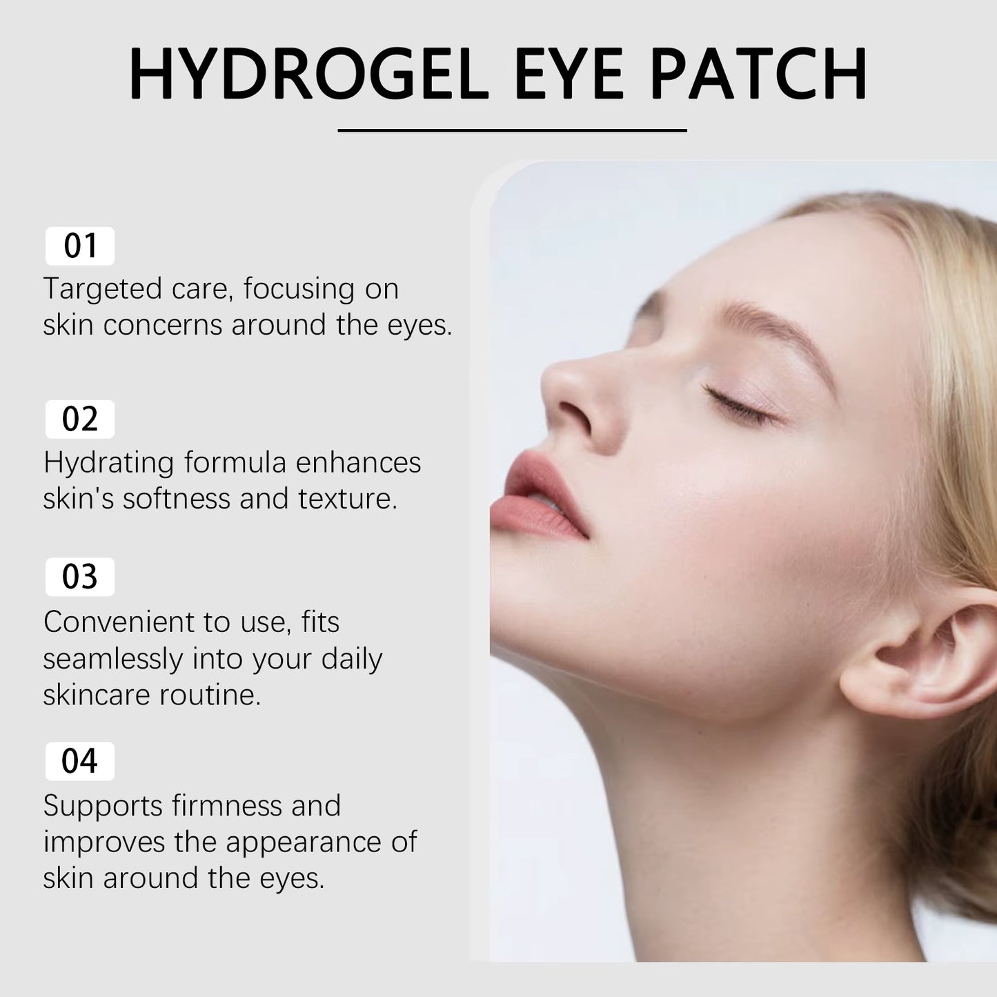 Peptide Collagen Hydrogel Eye Patch Reduce Wrinkles Dark Circles with Copper Peptide Niacinamide Firming Hydrating Gel Eye Pads